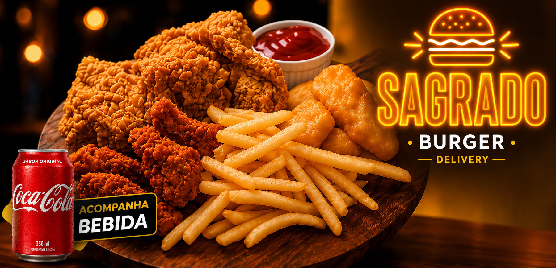 COMBO de Fritas + Frango Frito + Nuggets